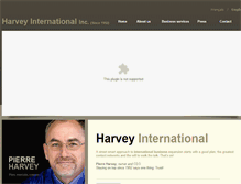 Tablet Screenshot of harveyinternational.com